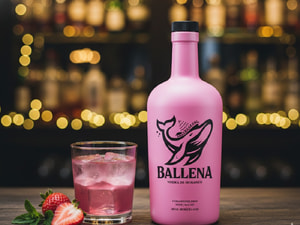 Ballena Morango Garrafa